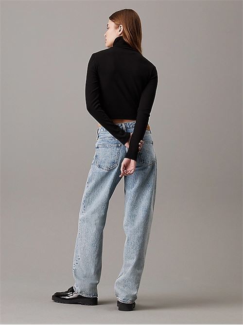 woven label rib rollneck CALVIN KLEIN JEANS | J20J224196BEH